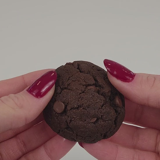 Vegan Mini-Double Chocolate Chip Cookies