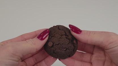Vegan Mini-Double Chocolate Chip Cookies